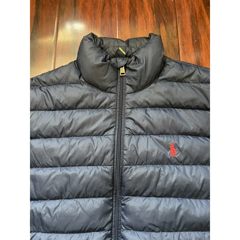 Polo Ralph Lauren Lightweight Down Puffer Jacket Navy Blue Men's Size Small
